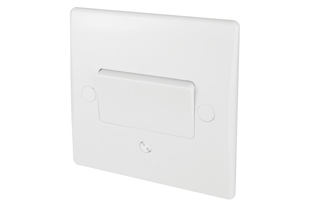 Image of Schneider Electric Ultimate Slimline 10A 1-Gang 3-Pole Fan Isolator Switch White 