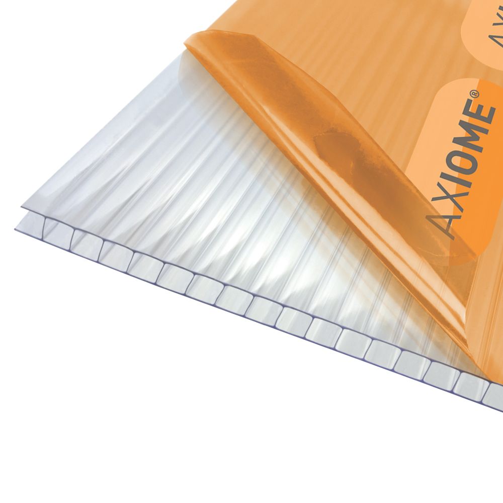 Image of Axiome Twinwall Polycarbonate Sheet Clear 1000mm x 6mm x 3000mm 