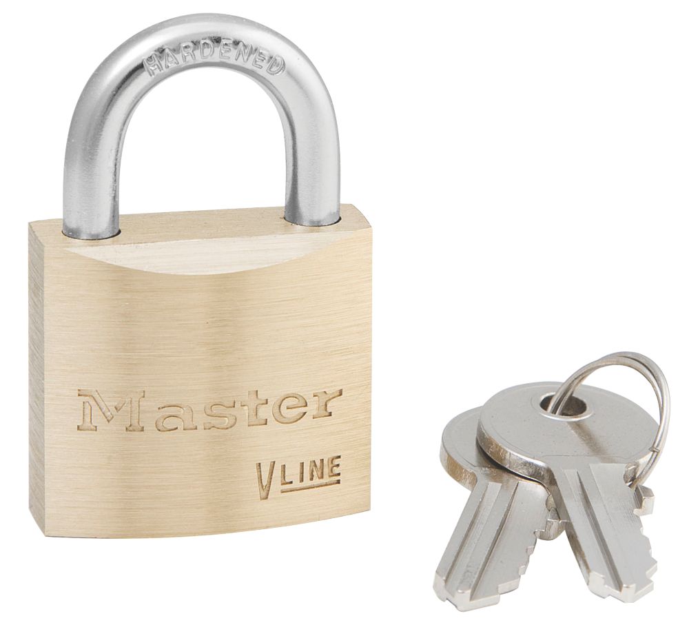 Image of Master Lock 4130 V Line Brass Padlock 30mm 