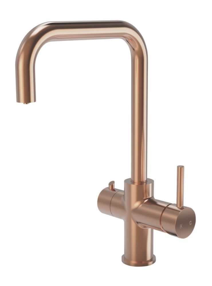 Image of ETAL Single Lever 3-in-1 Hot Water Kitchen Tap Copper 
