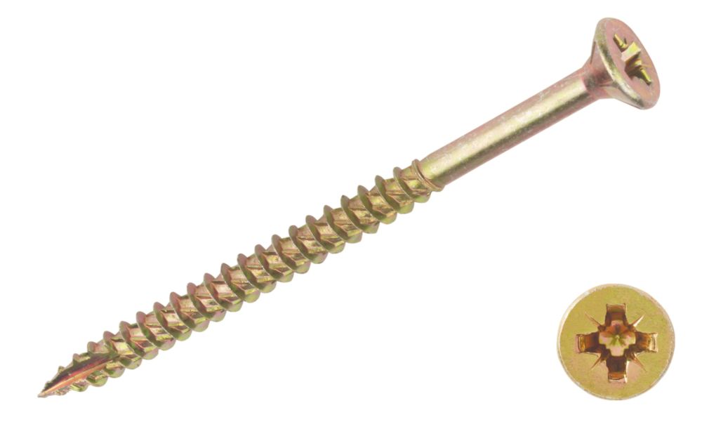 Image of TurboGold PZ Double-Countersunk Multipurpose Screws 6mm x 90mm 100 Pack 