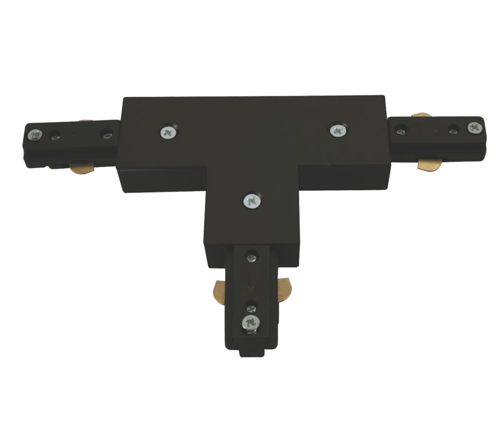 Image of Knightsbridge 1-Circuit T-Connector for Knightsbridge Track Lighting System Black 