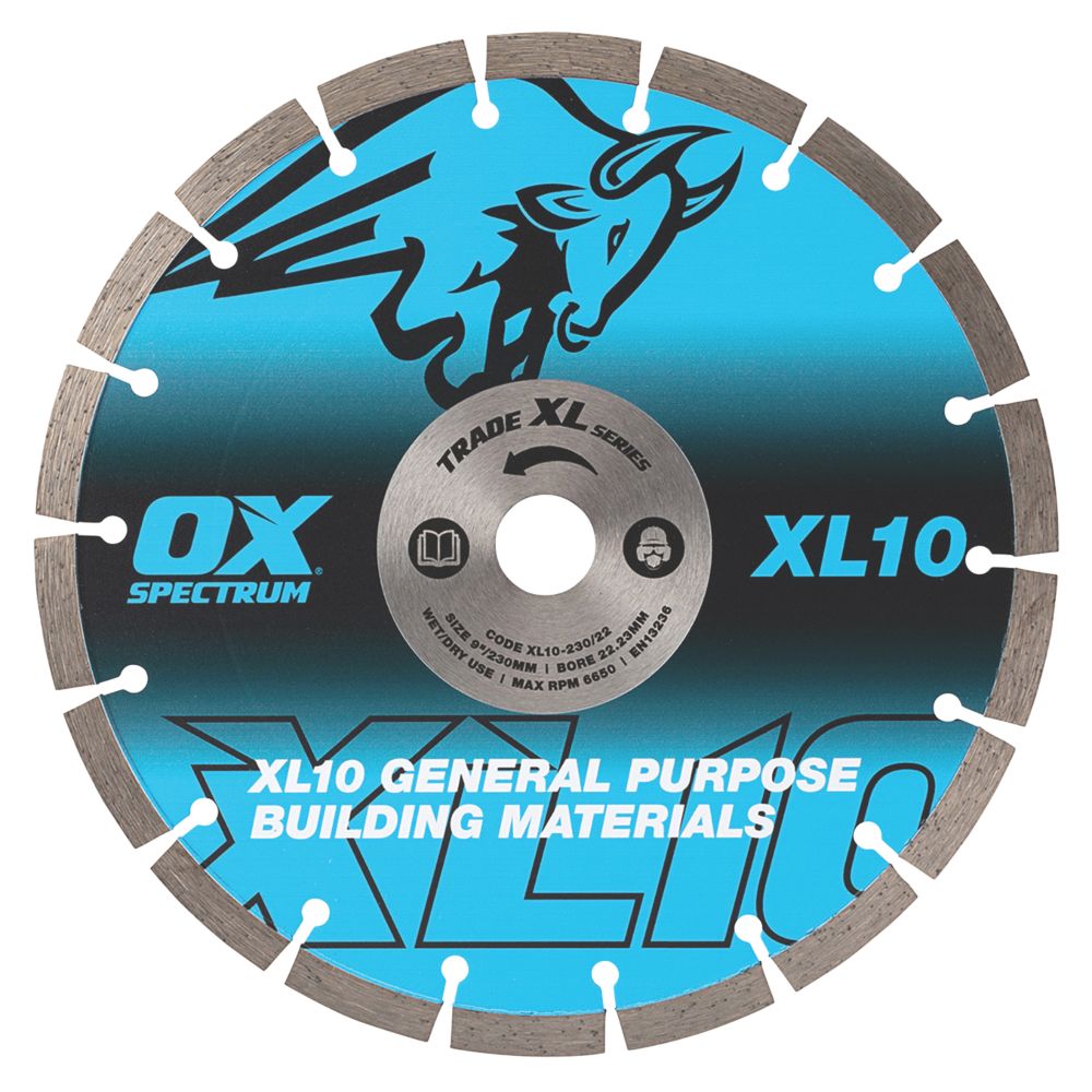 Image of OX Trade XL-10 Masonry Segmented Diamond Blade 230mm x 22.23mm 
