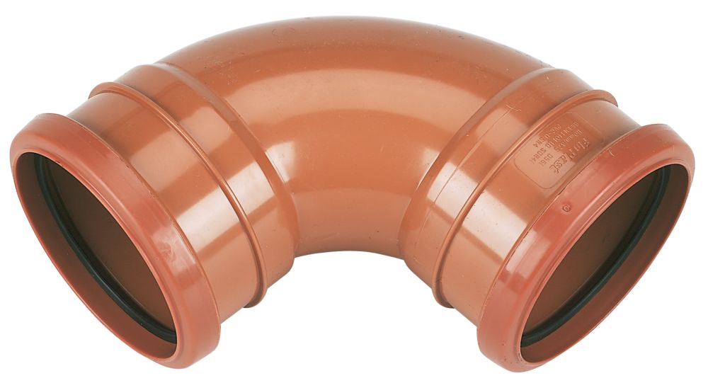 Image of FloPlast Push-Fit 87.5Â° Double Socket Bend 110mm 