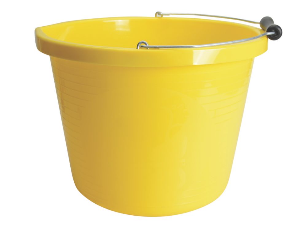 Image of Red Gorilla Polyethylene Bucket Yellow 15Ltr 