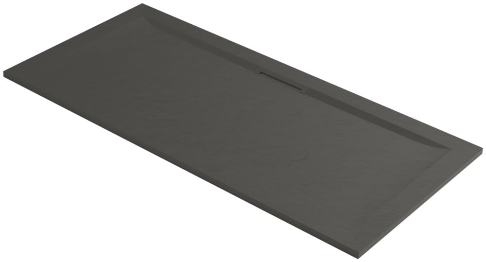 Image of Mira Flight Level Rectangular Shower Tray Slate Grey 1600mm x 800mm x 25mm 