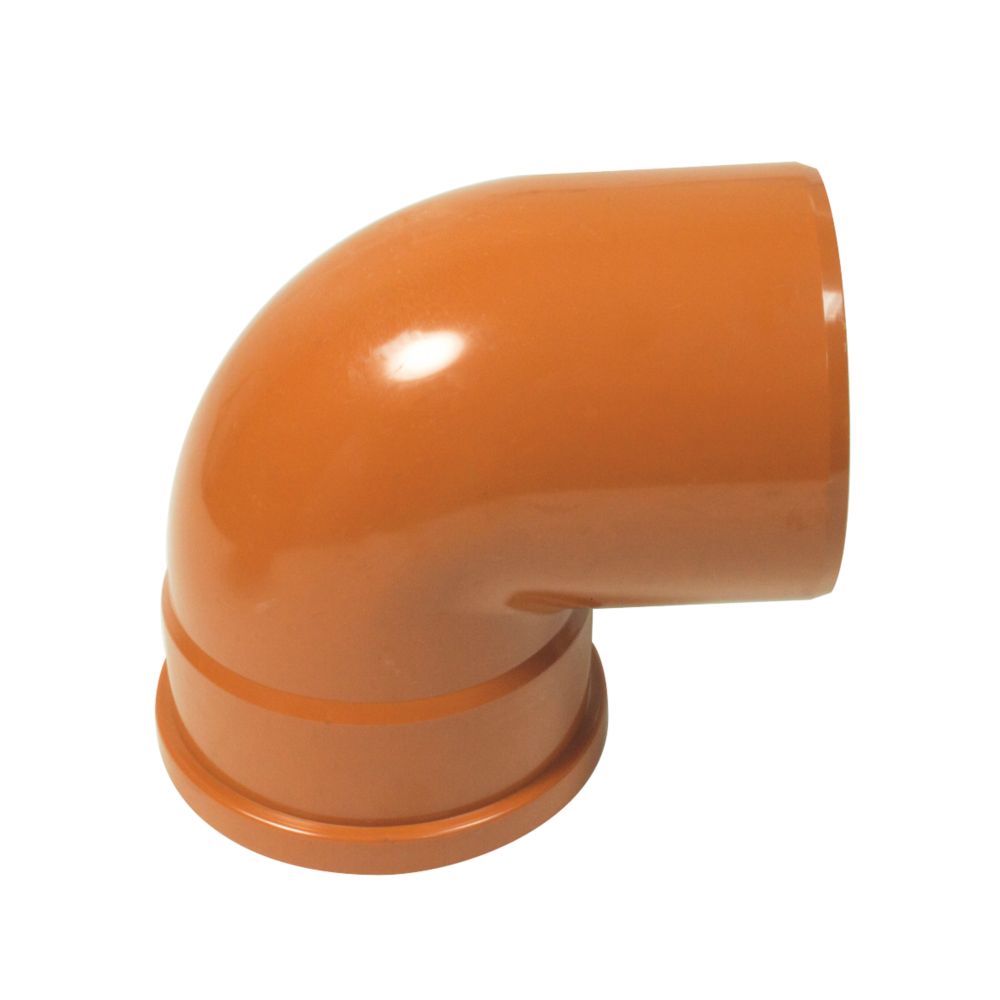 Image of FloPlast Push-Fit 87.5Â° Single Socket Pipe Bend 160mm 