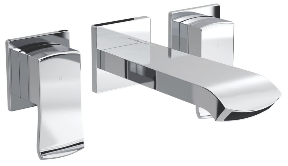 Image of Bristan Descent Wall-Mounted Basin Mixer Tap Chrome 