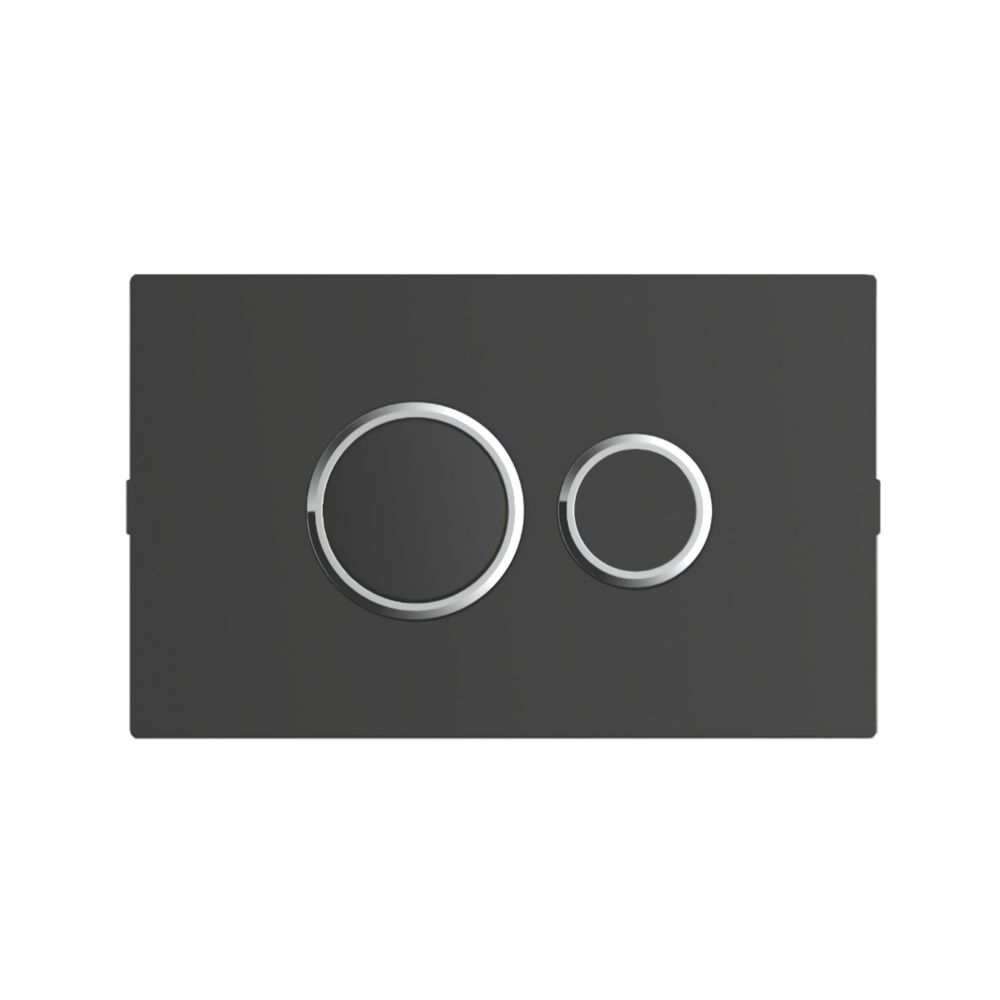 Image of Fluidmaster Dual-Flush Pneumatic Flush Plate Matt Black 