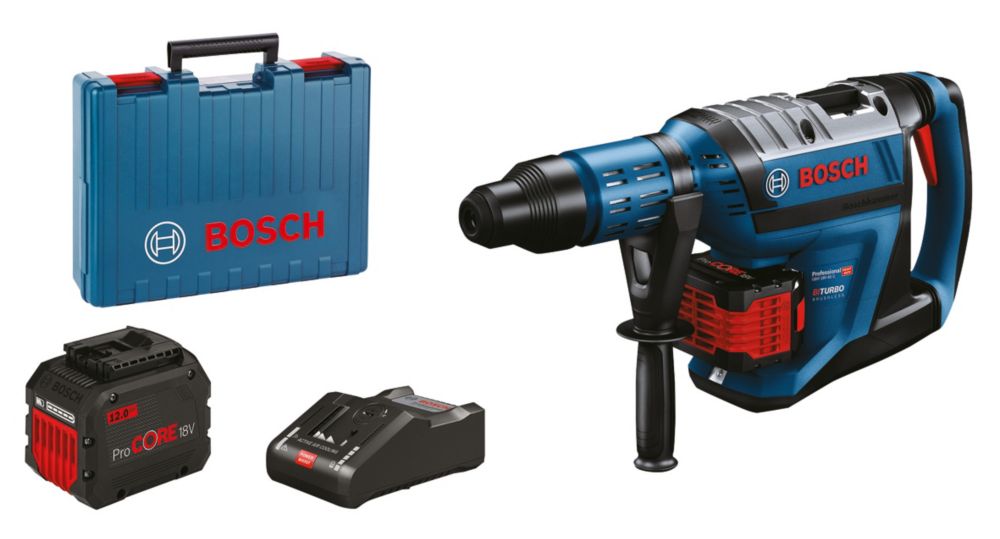 Image of Bosch GBH 18V-45 C 8kg 18V 2 x 12.0Ah Li-Ion ProCORE Brushless Cordless BITURBO SDS Hammer Drill 