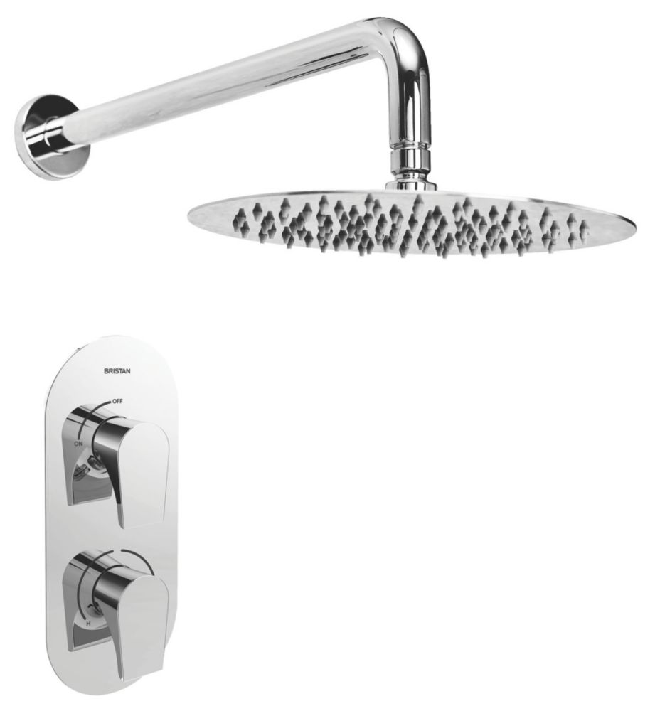 Image of Bristan Hourglass Rear-Fed Concealed Chrome Thermostatic Mixer Shower 