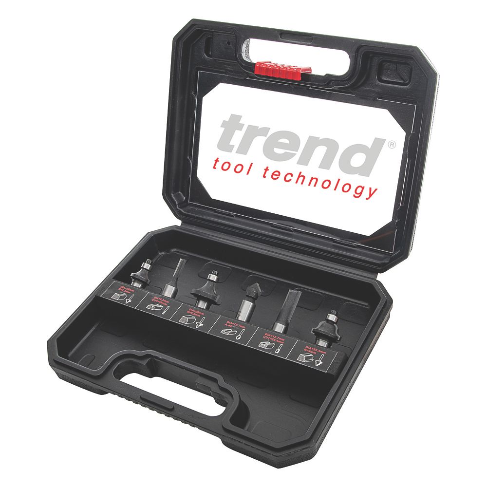 Image of Trend 1/4" Shank Router Cutter Set 6 Pieces 