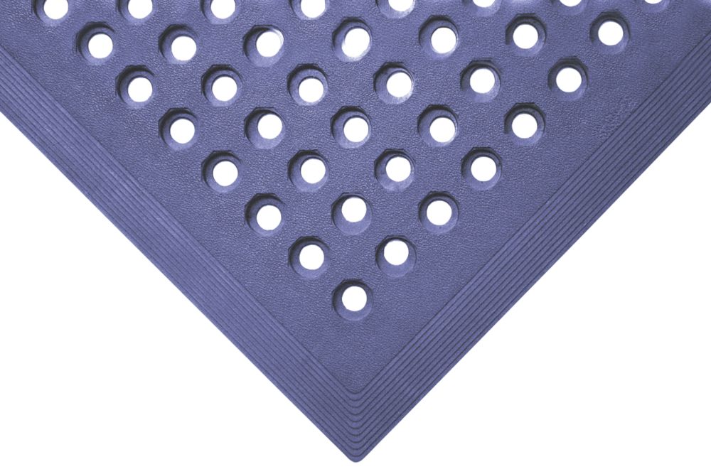 Image of COBA Europe Worksafe Anti-Slip Floor Mat Blue 1.5m x 0.9m x 12mm 