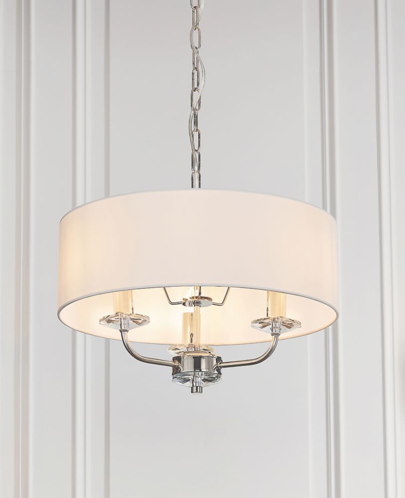 Image of Quay Design Polaris 3-Light Pendant Bright Nickel 