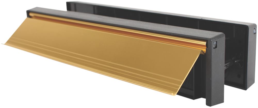 Image of Diall Sleeved Letter Box Gold 305mm x 67mm 