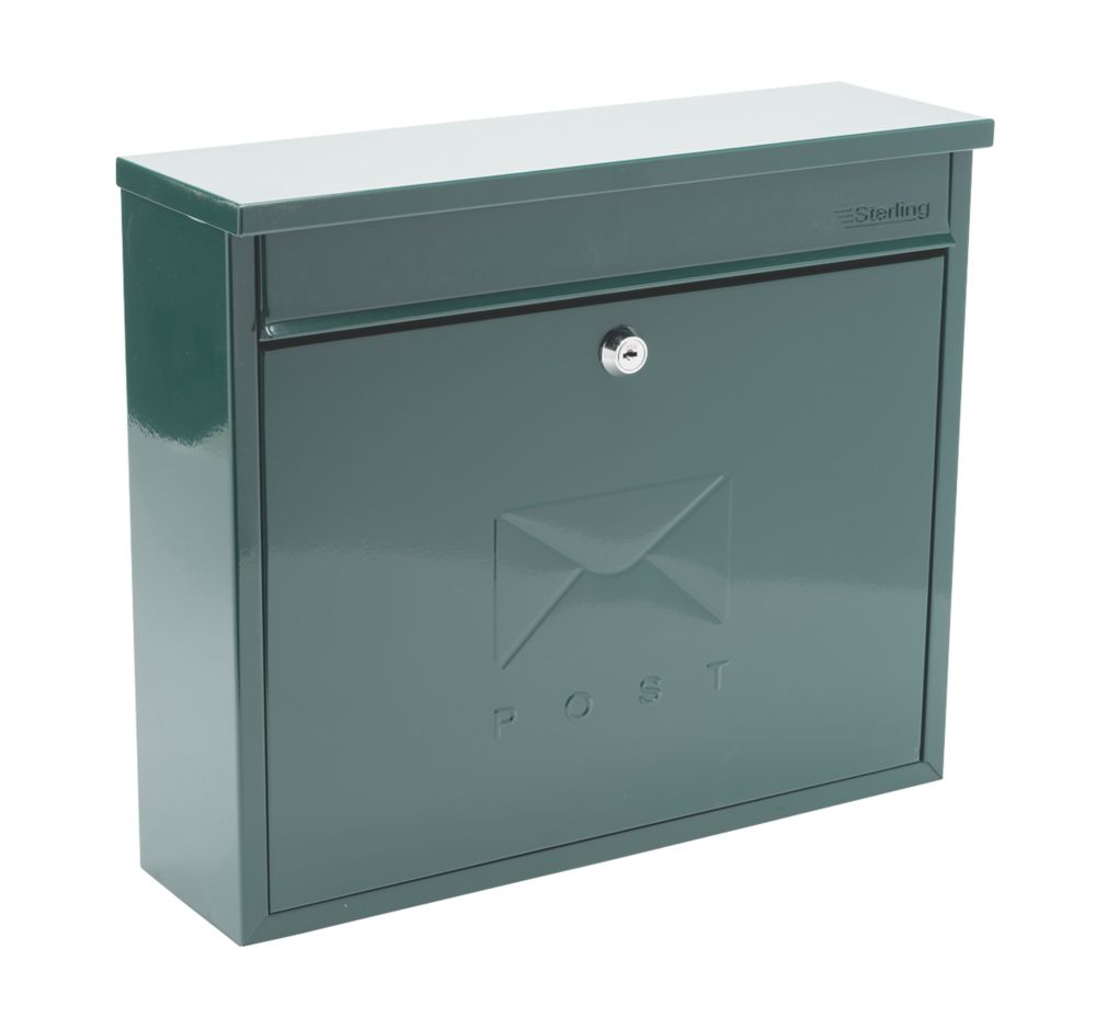 Image of Burg-Wachter Elegance Post Box Green Powder-Coated 