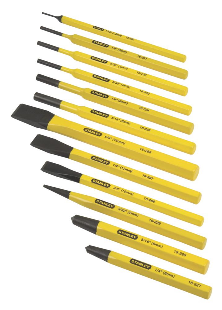 Image of Stanley Cold Chisel & Punch Set 12 Pcs 