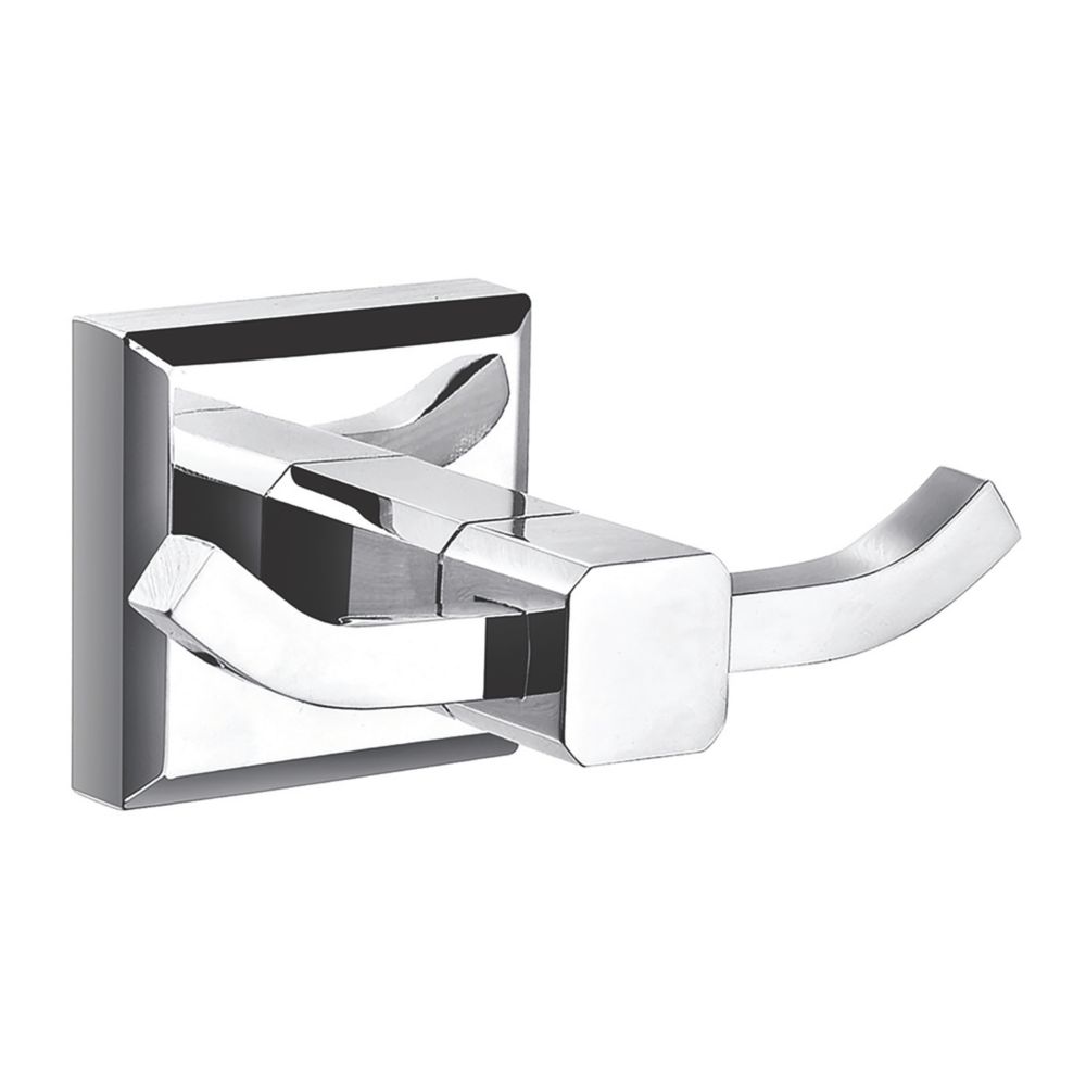 Image of Aqualux Goodwood Double Robe Hook Chrome 