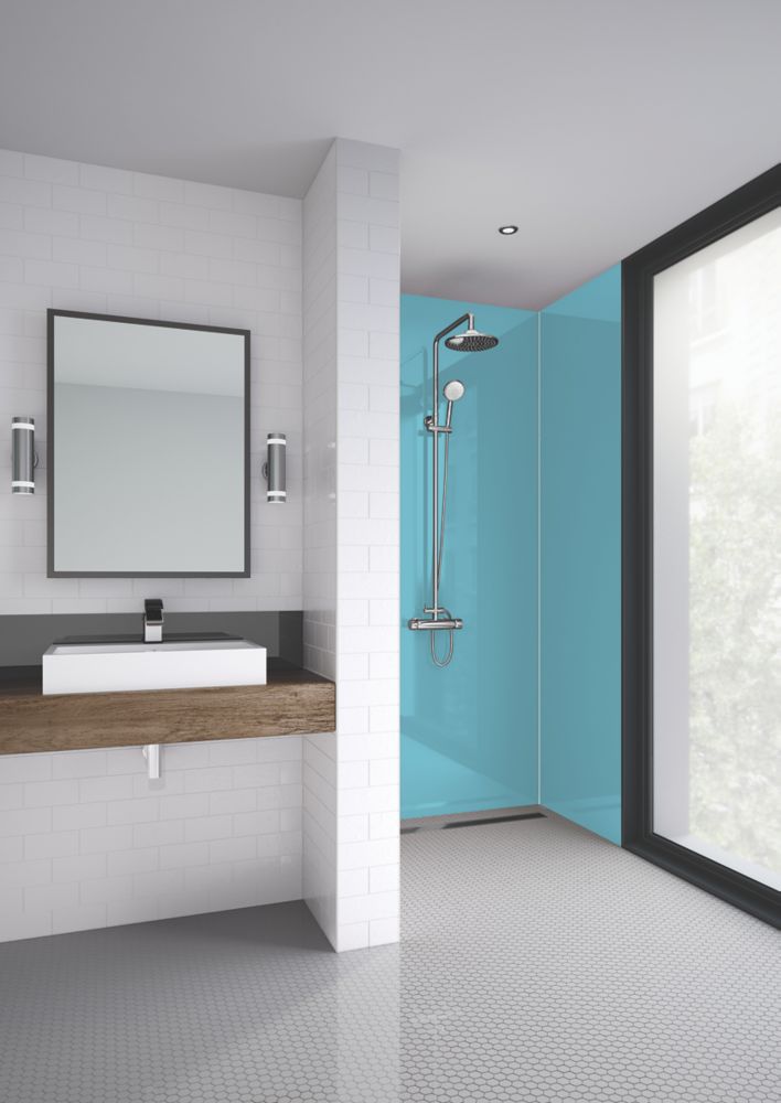 Image of Splashwall Bathroom Splashback Gloss Ocean 900mm x 2420mm x 4mm 