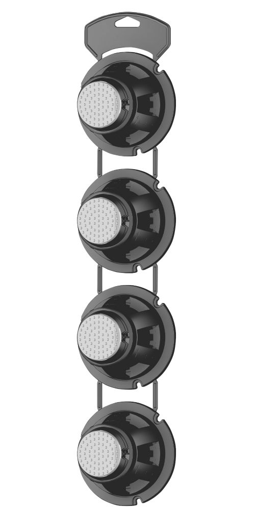 Image of Bemis Adjustable Shower Tray Feet Black / Grey 120mm 4 Pack 