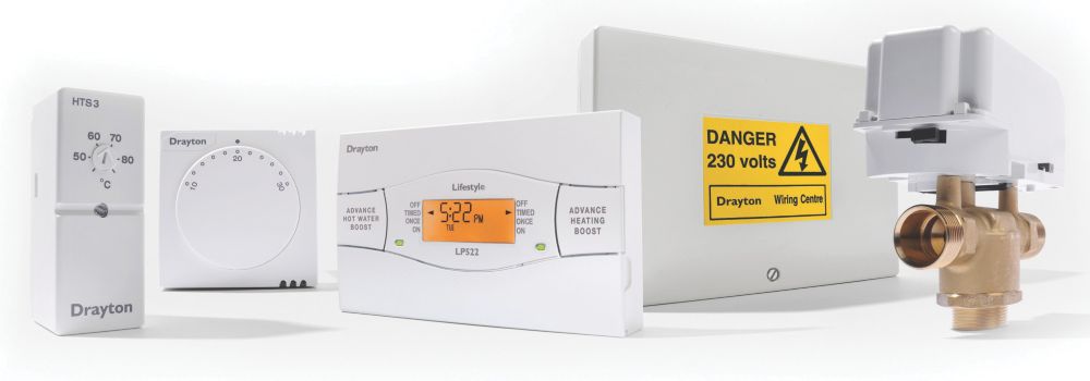 Image of Drayton Biflo 2-Channel Wired Central Heating Control Pack 