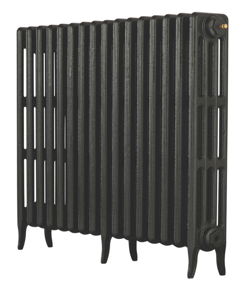 Image of Arroll Neo-Classic 4-Column Cast Iron Radiator 760mm x 994mm Pewter 4961BTU 