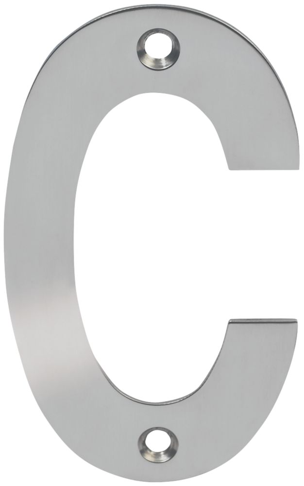 Image of Eclipse Door Letter C Polished Stainless Steel 100mm 