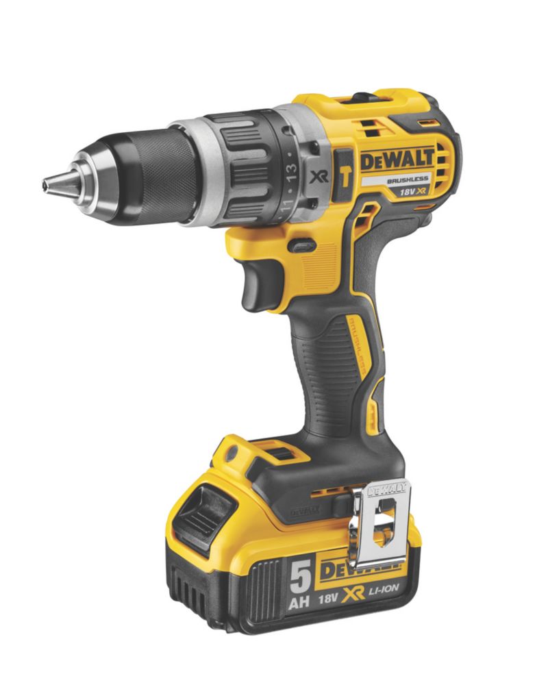 Image of DeWalt DCD796P2-GB 18V 2 x 5.0Ah Li-Ion XR Brushless Cordless Combi Drill 