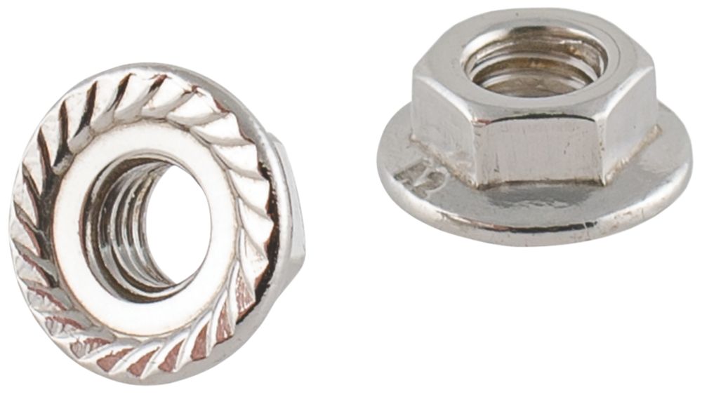 Image of Easyfix A2 Stainless Steel Flange Head Nuts M5 100 Pack 