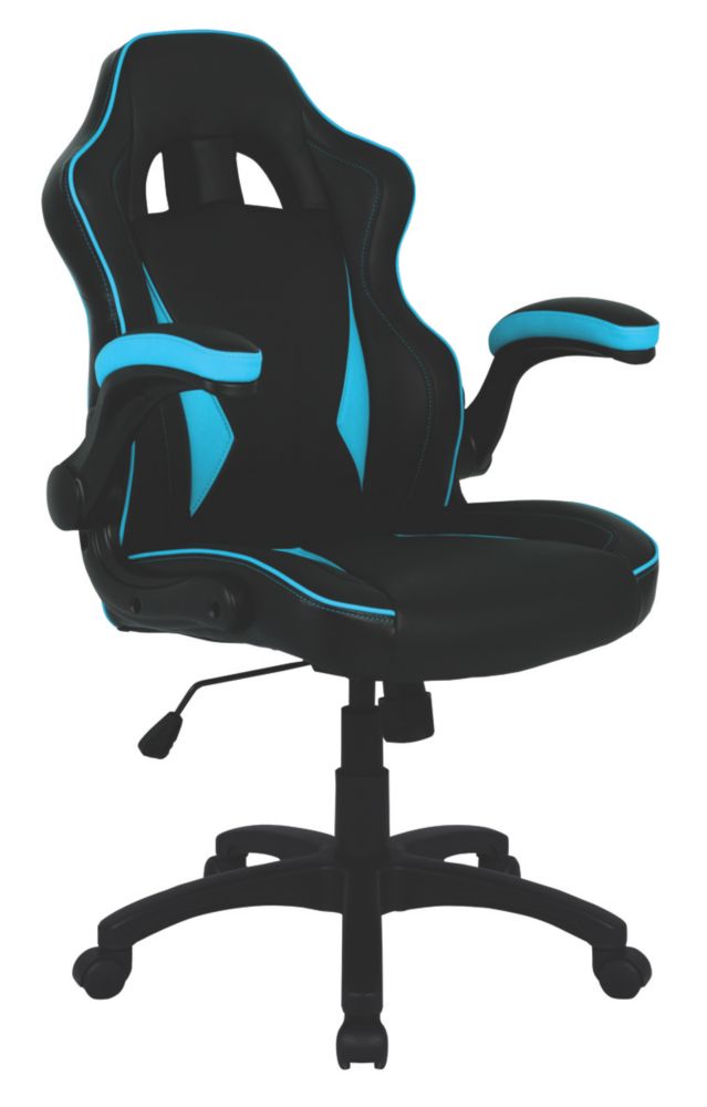 Image of Nautilus Designs Predator High Back Executive Gaming Chair Black/Blue 