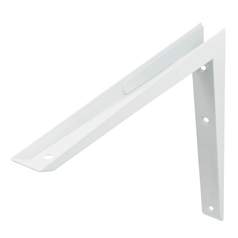 Image of Hi Load Mitred Shelf Brackets White 300mm x 300mm 10 Pack 