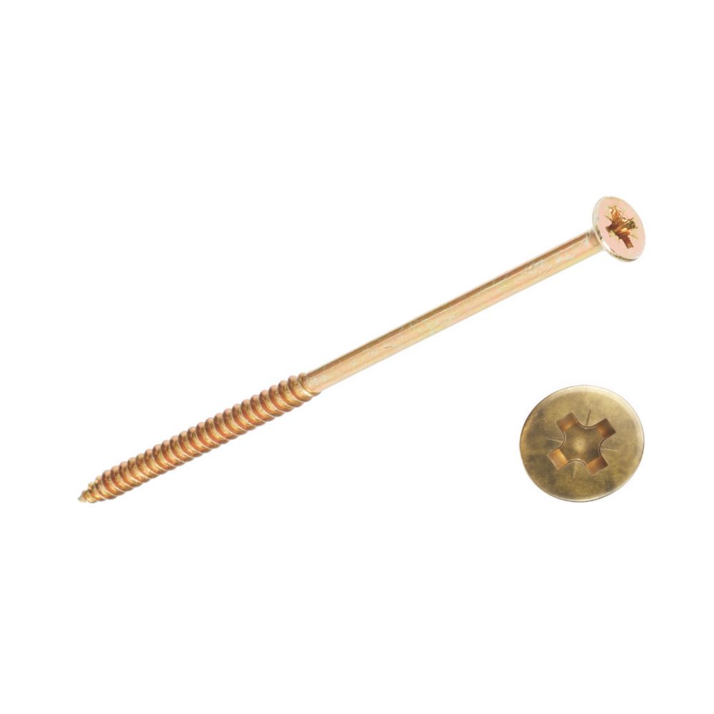 Image of Goldscrew PZ Double-Countersunk Self-Tapping Multipurpose Screws 6mm x 150mm 50 Pack 