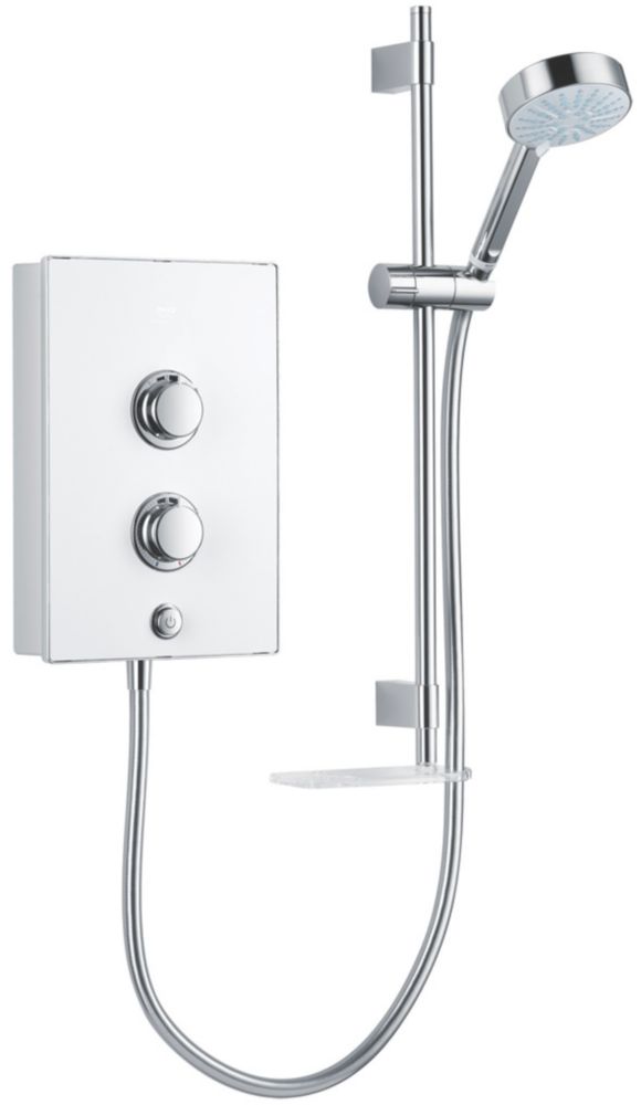 Image of Mira Decor White / Chrome 8.5kW Manual Electric Shower 