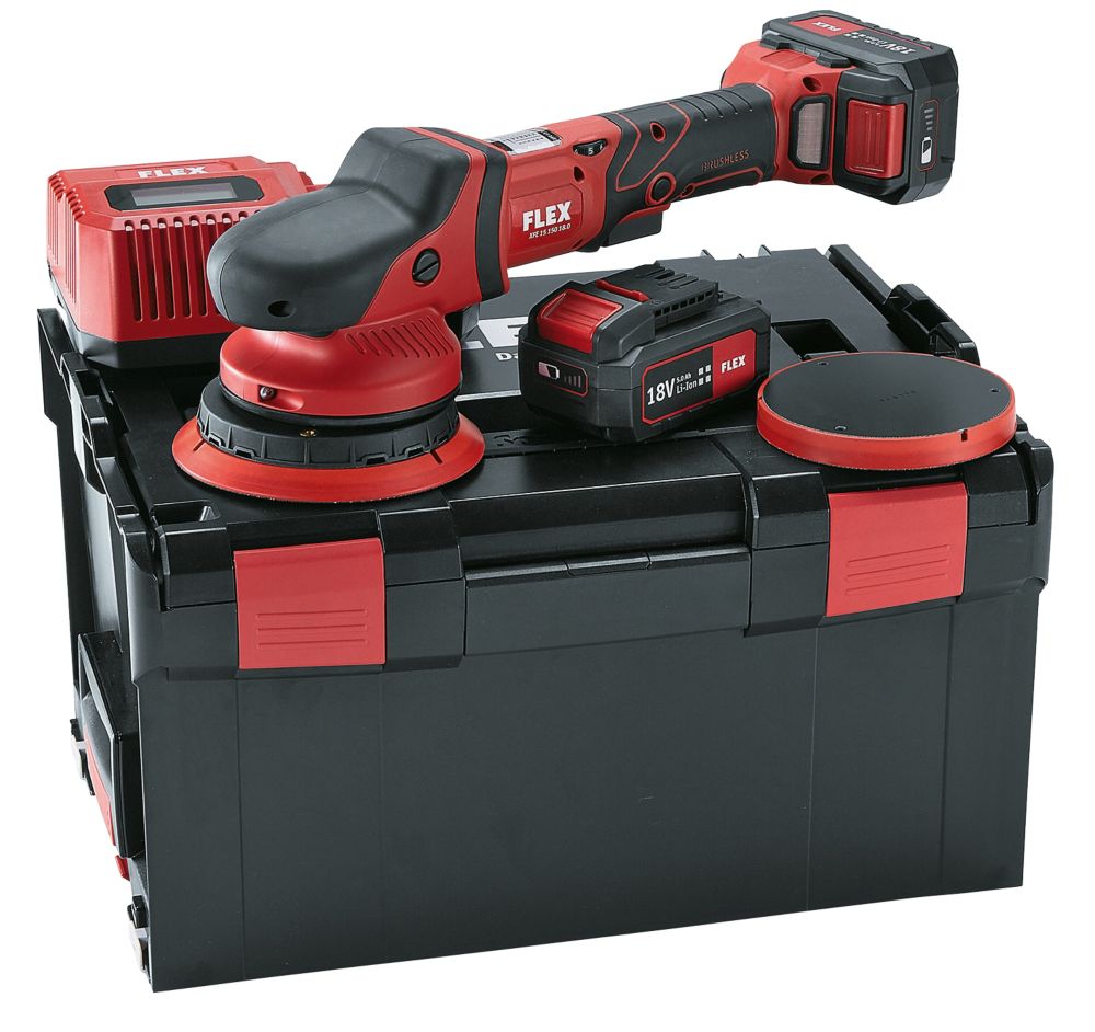 Image of Flex XFE15-150 18.0-EC 150mm 18V 2 x 5.0Ah Li-Ion Brushless Cordless Polisher 