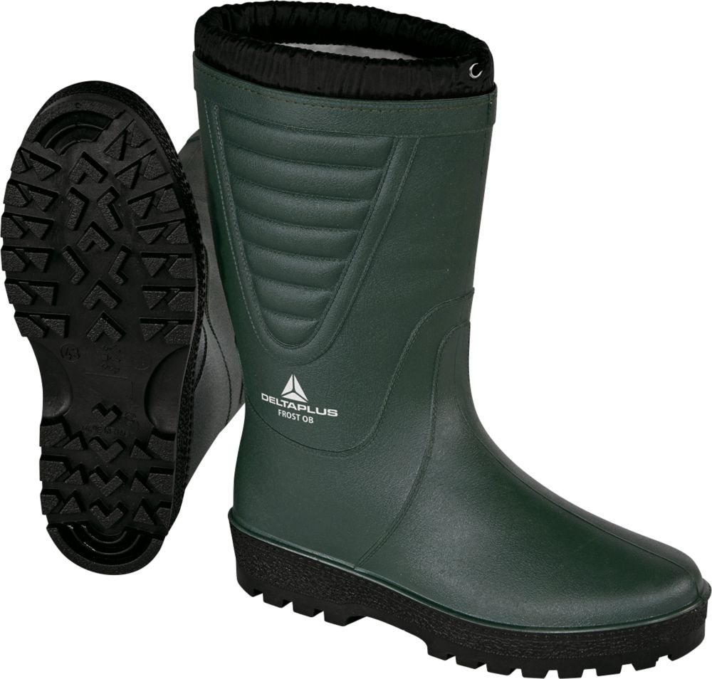 Image of Delta Plus FROSTOBVE Non Safety Wellies Green-Black Size 9 