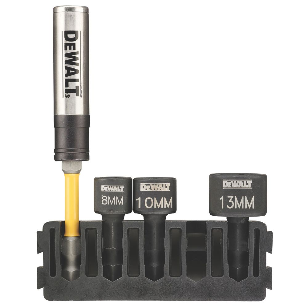 Image of DeWalt Stubby Nut Driver Bit Holder Set 4 Pieces 