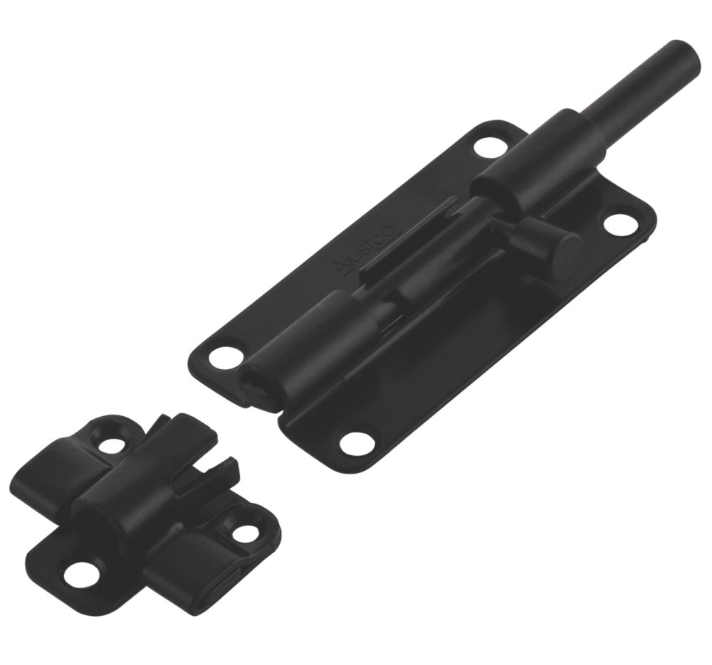 Image of Ajustlock Barrel Bolt Black 76mm 