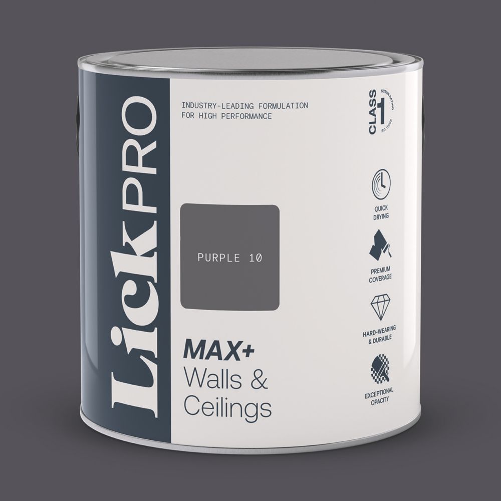 Image of LickPro Matt Purple 10 Emulsion Paint 2.5Ltr 