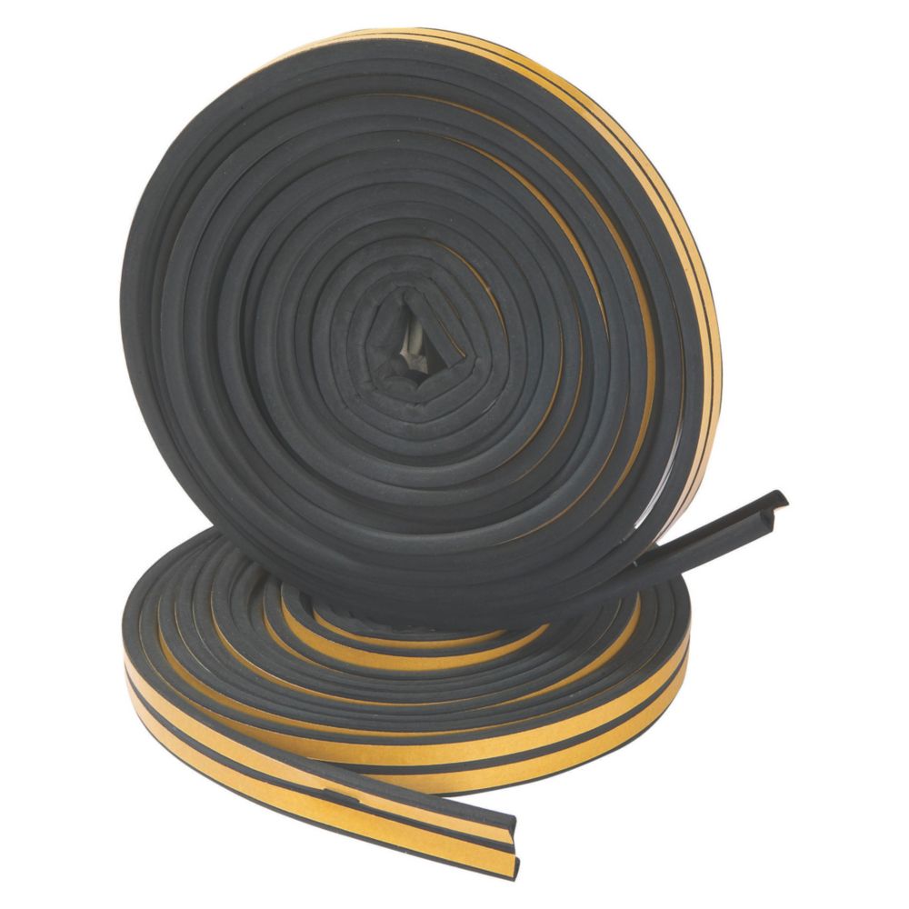 Image of Stormguard EPDM Rubber Weatherstrip Black 10m 2 Pack 