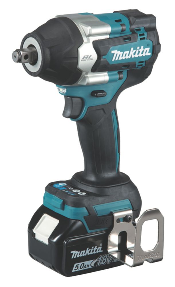 Image of Makita DTW700RTJ 18V 2 x 5.0Ah Li-Ion LXT Brushless Cordless Impact Wrench 