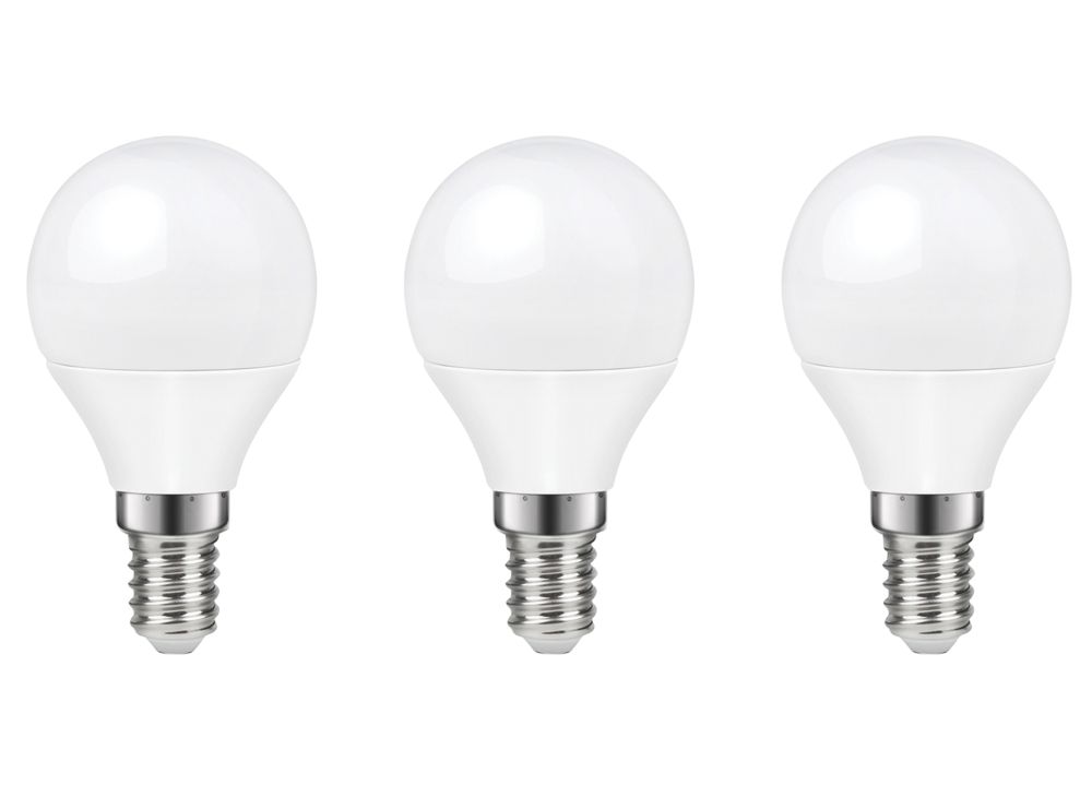 Image of LAP SES Mini Globe LED Light Bulb 470lm 4.2W 3 Pack 