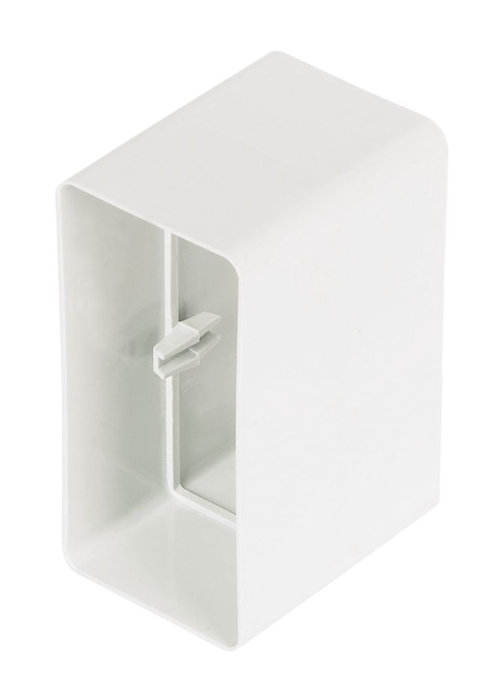 Image of Manrose Rectangular Flat Channel Connector White 100mm 