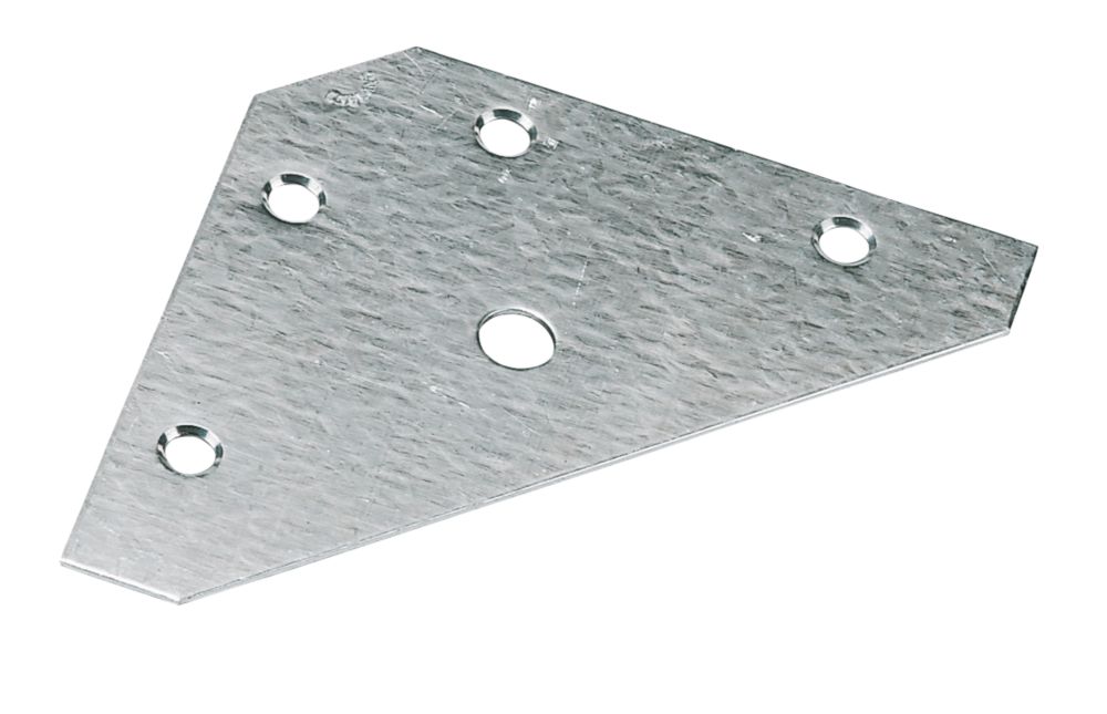 Image of Corner Plates Zinc-Plated 83mm x 0.9mm x 83mm 10 Pack 