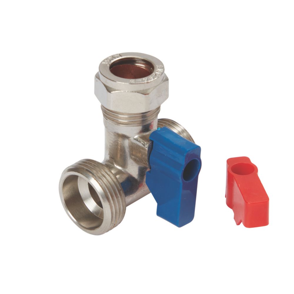 Image of Flomasta Compression Tee Valve 15mm x 3/4" x 3/4" 
