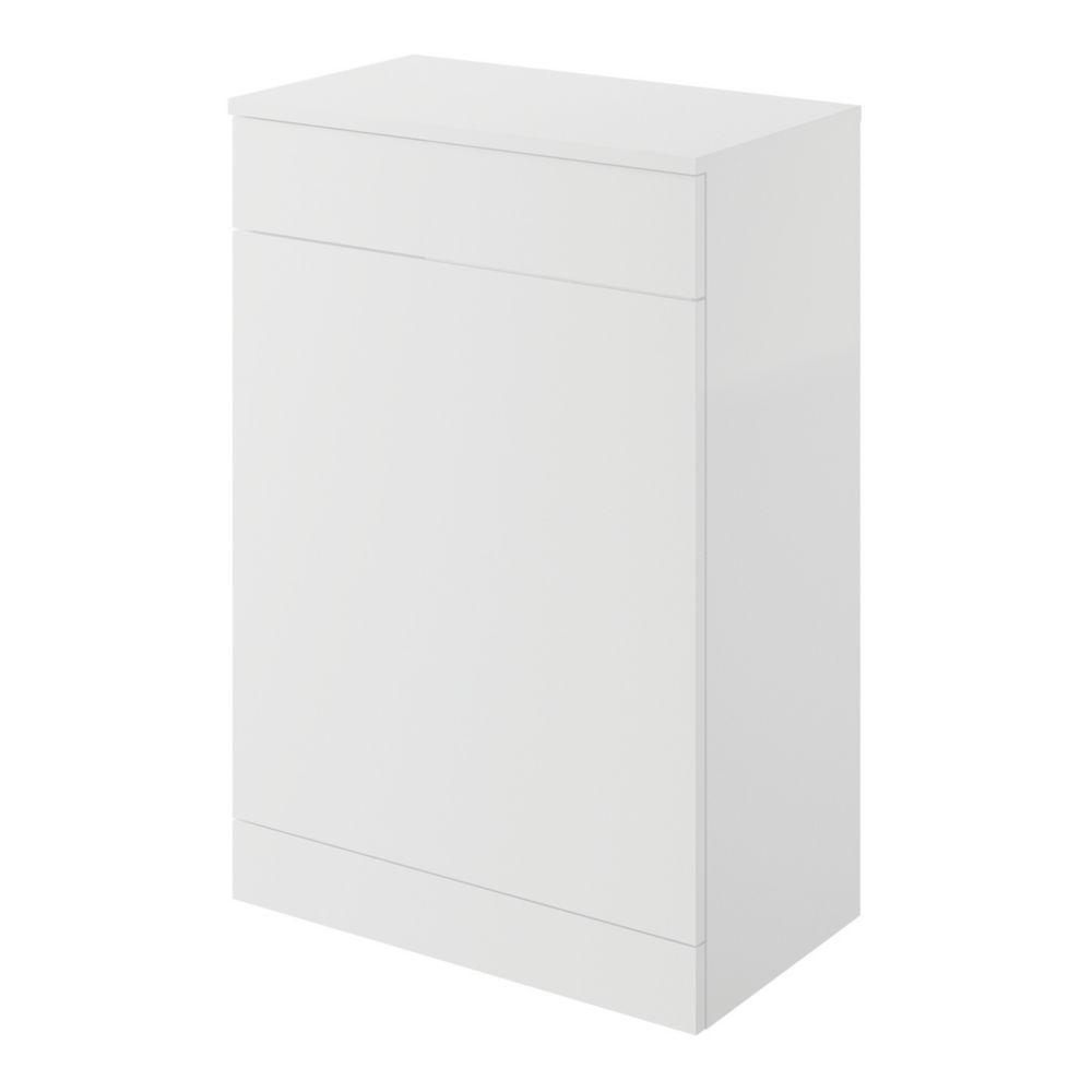 Image of Veleka Toilet Cabinet White Gloss 552mm x 316mm x 810mm 
