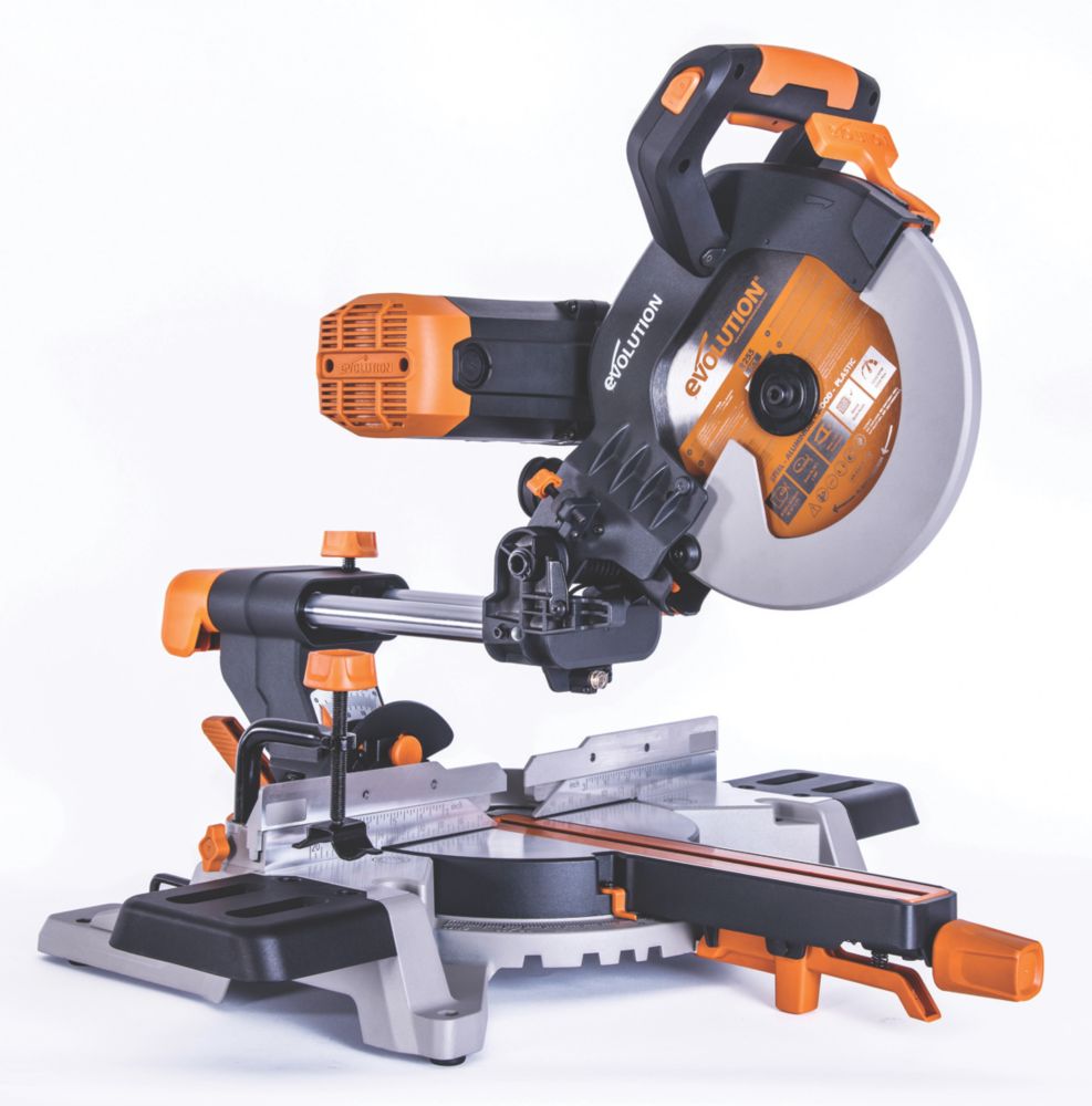 Image of Evolution R255SMS-DB 255mm Electric Double-Bevel Sliding Multi-Material Mitre Saw 110V 