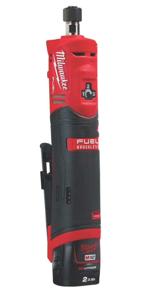 Image of Milwaukee M12FDGS-422B 12V 2 x 2.0 / 4.0Ah Li-Ion RedLithium Brushless Cordless Straight Die Grinder 