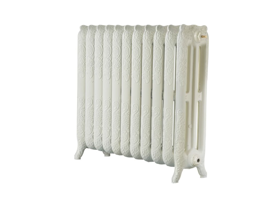 Image of Arroll Montmartre 3-Column Cast Iron Radiator 760mm x 914mm Cream 5405BTU 