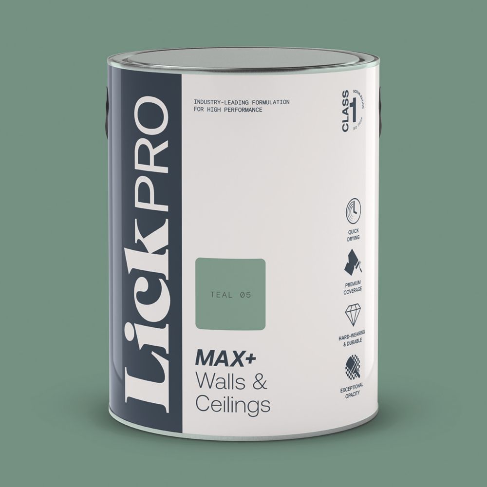 Image of LickPro Eggshell Teal 05 Emulsion Paint 5Ltr 