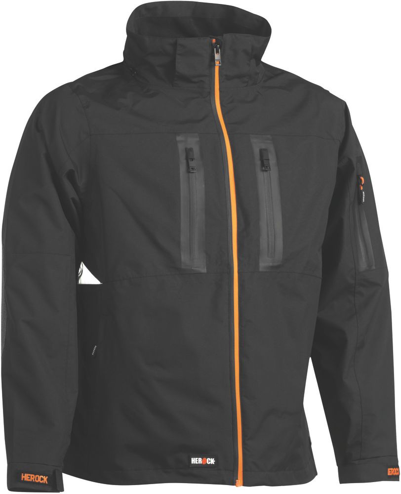 Image of Herock Aspen Rain Jacket Black Large 39-42" Chest 
